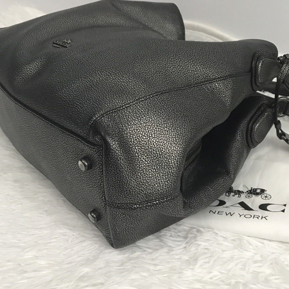 Coach Metallic pebble Leather Shoulder Bag  ] - Picture 7 of 8